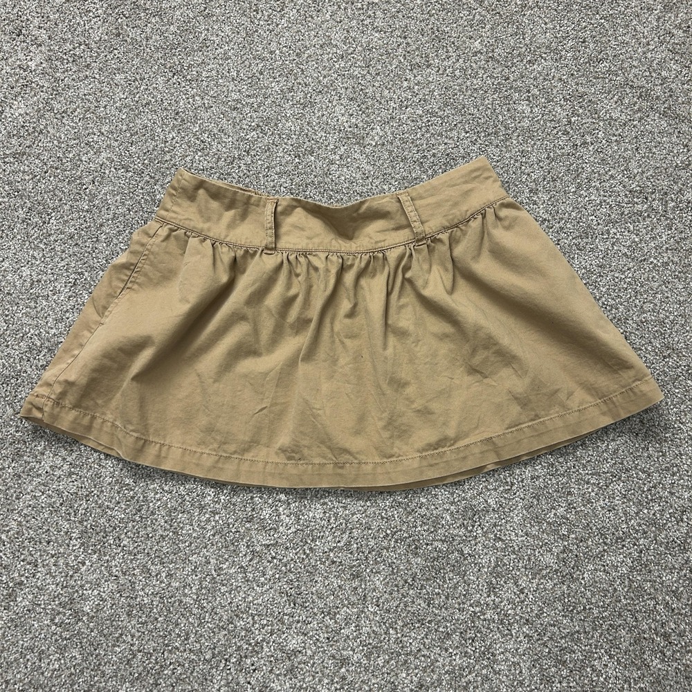 Op Skirt Juniors 11 Beige Flare Short Woven Elastic Waist Pull On Casual Cotton